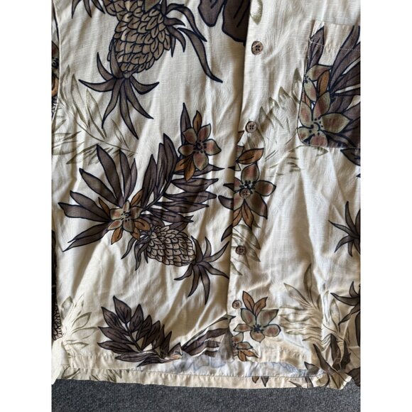 Vintage Havana Jacks Cafe Hawaiian Shirt Floral Pineapple Print 100% Cotton Mens - Picture 8 of 10
